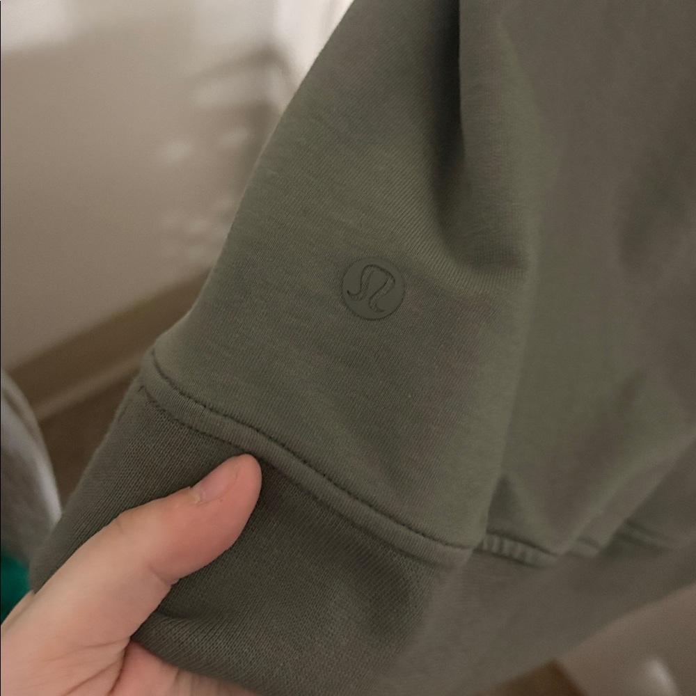 Mens Lululemon City Sweat Pullover Hoodie Grey Sage Size M - Picture 4 of 5